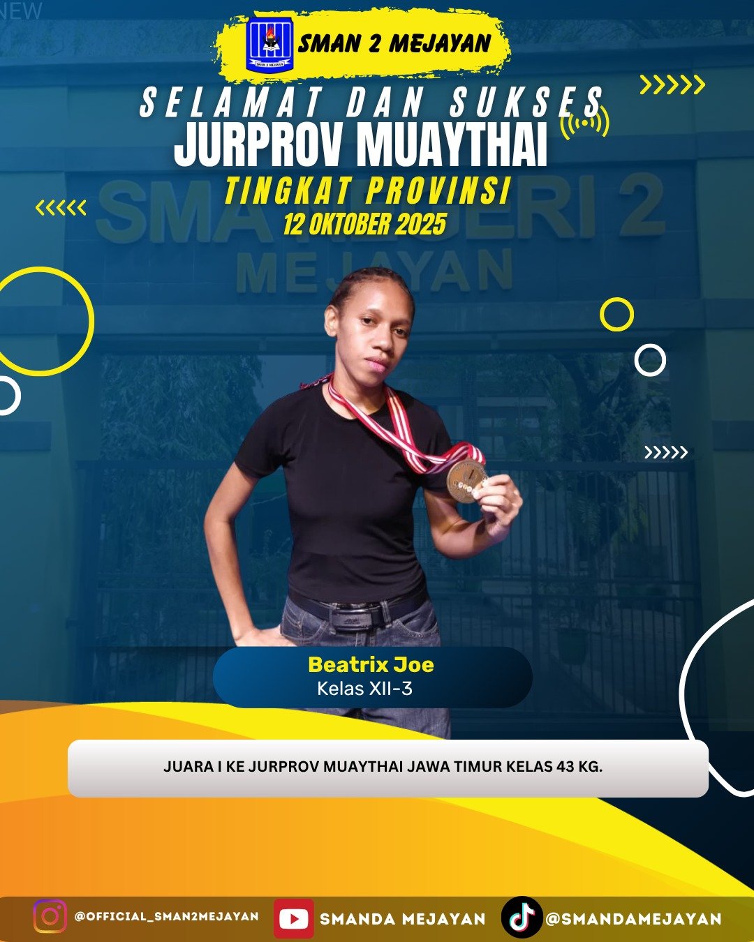 Juara 1 Kejurprov Muaythai