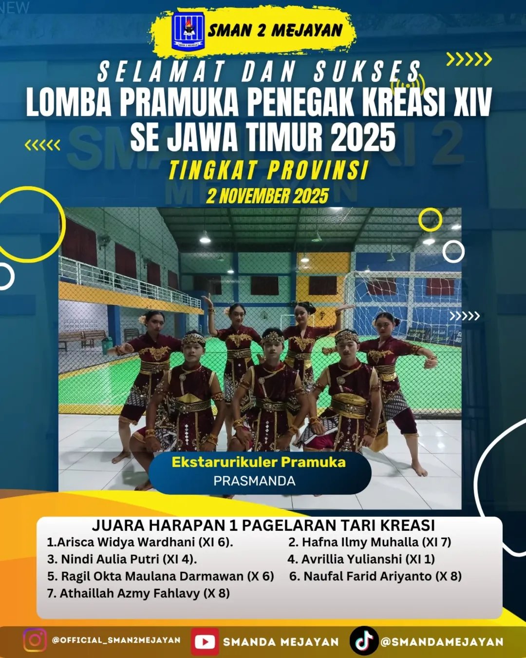 Juara Harapan 1 Pagelaran Tari Kreasi